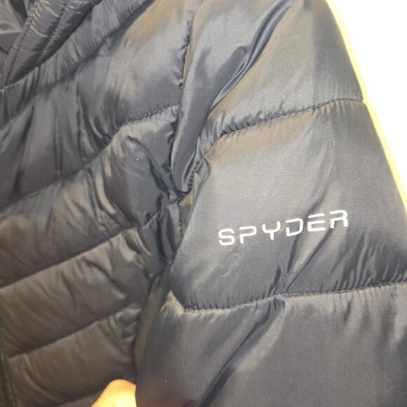 Spyder Kids L 12/14 Jacket Large Black Boundless Quilted Puffer Coat Packable - Picture 6 of 11